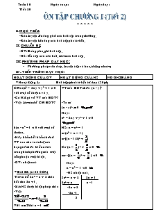 Giáo án Đại số 8 Tuần 10 Tiết 20 Ôn tập chương I (tiết 2)