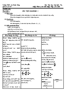 Giáo án Đại số 8 Tuần 10 Tiết 20 Ôn tập chương I