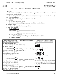 Giáo án Đại số 8 Tuần 12, Tiết 23 - Vũ Hải Đường