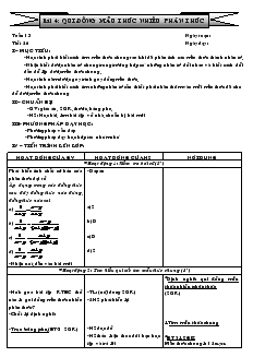 Giáo án Đại số 8 Tuần 13 Tiết 26 Bài 4 Qui đồng mẫu thức nhiều phân thức