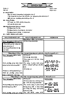 Giáo án Đại số 8 Tuần 15 Tiết 29 Luyện tập