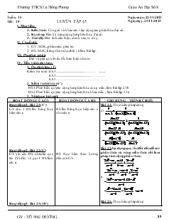 Giáo án Đại số 8 Tuần 15, Tiết 29 - Vũ Hải Đường