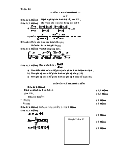 Giáo án Đại số 8 - Tuần 17 - Tiết 36: Kiểm tra chương II
