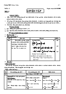 Giáo án Đại số 8 Tuần 2 Tiết 3 Luyện tập