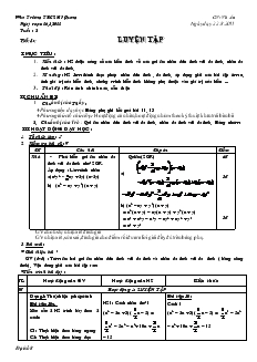 Giáo án Đại số 8 Tuần 2 Tiết 3 Luyện tập