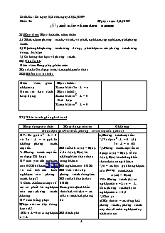 Giáo án Đại số 8 Tuần 21 Tiết 41 Mở đầu về phương trình