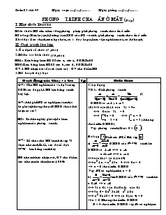 Giáo án Đại số 8 Tuần 23 Tiết 47 Phương trình chưa ẩn ở mẫu (tiếp)