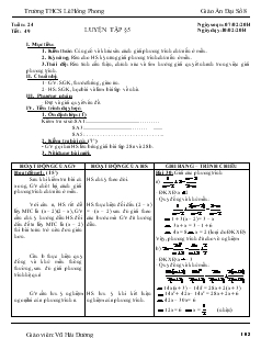 Giáo án Đại số 8 Tuần 24, Tiết 49 - Vũ Hải Đường