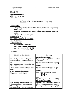 Giáo án Đại số 8 Tuần 26 Tiết 55 Ôn tập chương III (tiếp)