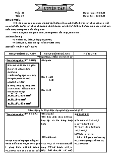 Giáo án Đại số 8 Tuần 28 Tiết 59 Luyện tập