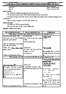 Giáo án Đại số 8 Tuần 29 Tiết 61 Bài 4 Bất phương trình bậc nhất một ẩn