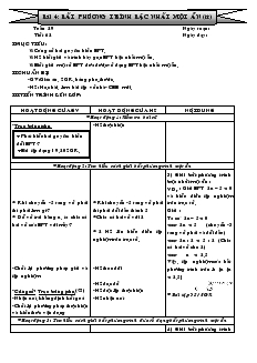 Giáo án Đại số 8 Tuần 29 Tiết 62 Bài 4 Bất phương trình bậc nhất một ẩn( tiếp theo)