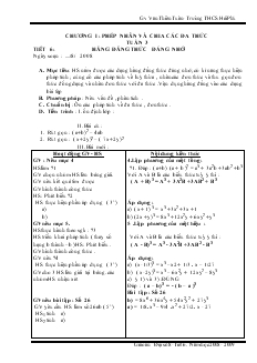 Giáo án Đại số 8 Tuần 3 Tiết 6 Hằng đẳng thức đáng nhớ