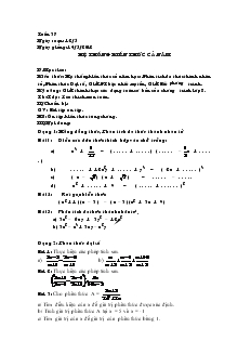 Giáo án Đại số 8 Tuần 37 Hệ thống kiến thức cả năm