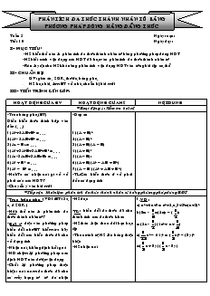 Giáo án Đại số 8 Tuần 5 Tiết 10 Phân tích đa thức thành nhân tử bằng phương pháp dùng hằng đẳng thức