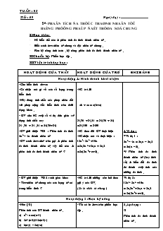 Giáo án Đại số 8 - Tuần 5 - Tiết 9, 10