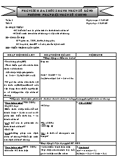 Giáo án Đại số 8 Tuần 5 Tiết 9 Phân tích đa thức thành nhân tử bằng phương pháp đặt nhân tử chung