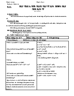 Giáo án Đại số 8 Tuần 6 Tiết 12 Phân tích đa thức thành nhân tử bằng phương pháp nhóm hạng tử