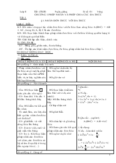 Giáo án Đại số 8