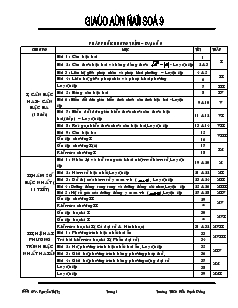 Giáo án Đại số 9 Trường THCS Biển Bạch Đông
