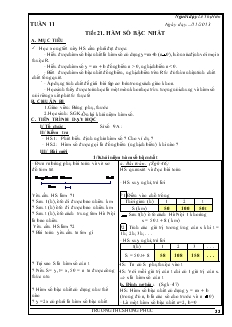 Giáo án Đại số 9 Tuần 11+12 - Lê Thị Hiền