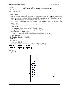 Giáo án Đại số 9 Tuần 12 - Nguyễn Thị Ý