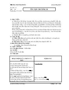 Giáo án Đại số 9 Tuần 15 - Nguyễn Thị Ý