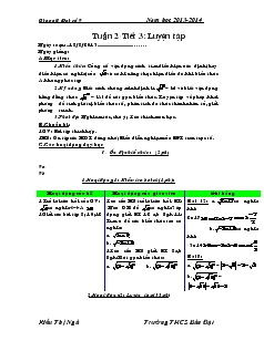 Giáo án Đại số 9 Tuần 2, 3, 4 - Kiều Thị Ngà