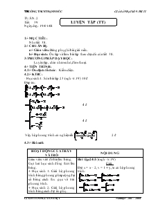 Giáo án Đại số 9 Tuần 20 - Nguyễn Thị Ý