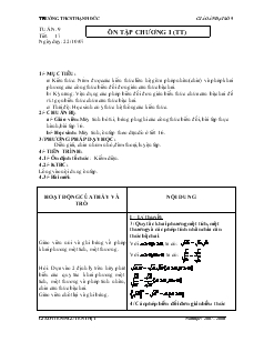 Giáo án Đại số 9 Tuần 9 (tiếp) - Nguyễn Thị Ý