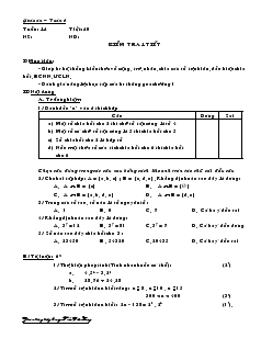 Giáo án Đại số lớp 6 tuần 14 năm học 2007- 2008