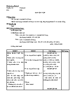 Giáo án Đại số lớp 6 tuần 22 năm học 2007- 2008