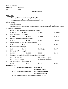 Giáo án Đại số lớp 6 tuần 23 năm học 2007- 2008