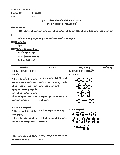 Giáo án Đại số lớp 6 tuần 27 năm học 2007- 2008