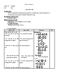 Giáo án Đại số lớp 6 tuần 29 năm học 2007- 2008