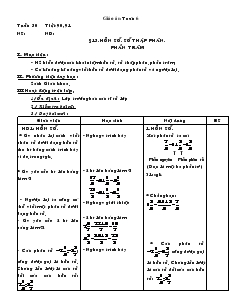 Giáo án Đại số lớp 6 tuần 30 năm học 2007- 2008