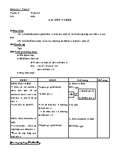 Giáo án Đại số lớp 6 tuần 9 năm học 2007- 2008