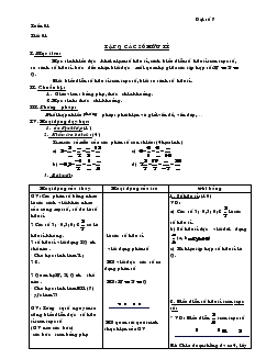 Giáo án Đại số lớp 7