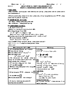 Giáo án Đại số lớp 8 Tiết 12 Phân tích đa thức thành nhân tử bằng cách phối hợp nhiều phương pháp