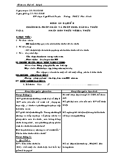 Giáo án Đại số lớp 8 trọn bộ