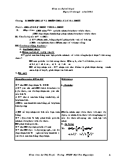 Giáo án đại số lớp 8 Trường PTDT Nội Trú Ngọc Lặc