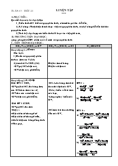 Giáo án Đại số lớp 8 Tuần 13 Tiết 25 Luyện Tập