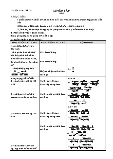 Giáo án Đại số lớp 8 Tuần 15 Tiết 31 Luyện Tập