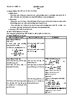 Giáo án Đại số lớp 8 Tuần 23 Tiết 49 Luyện Tập