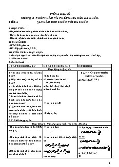 Giáo án Đại số lớp 8