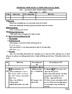 Giáo án Đại số lớp 8