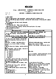 Giáo án Đại số Lớp 9 Học kì 2