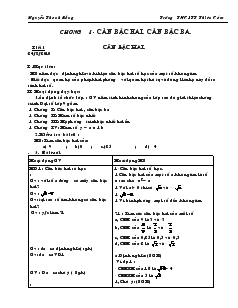 Giáo án Đại số Lớp 9 - Nguyễn Thanh Bằng