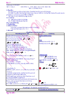 Giáo án Đại số Lớp 9 - Nguyễn Văn Chơn