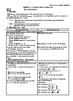 Giáo án Đại số Lớp 9 Tiết 1-6